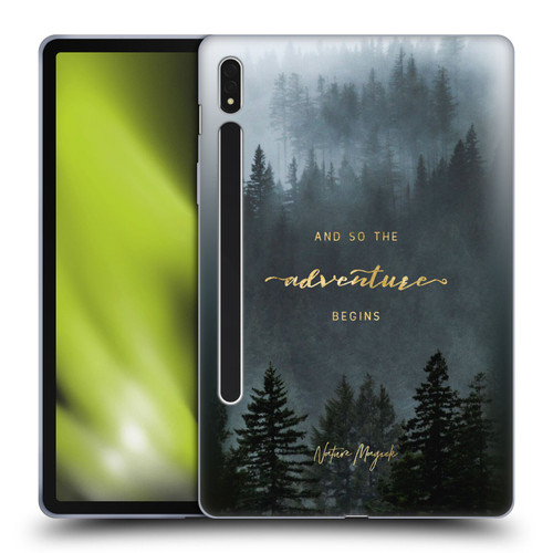 Nature Magick So The Adventure Begins Quote Trees Soft Gel Case for Samsung Galaxy Tab S8