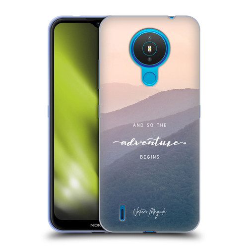 Nature Magick So The Adventure Begins Quote Mountains Soft Gel Case for Nokia 1.4