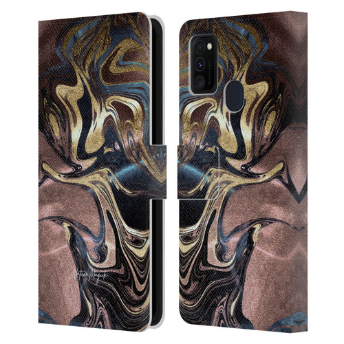Nature Magick Luxe Gold Marble Metallic Gold Leather Book Wallet Case Cover For Samsung Galaxy M30s (2019)/M21 (2020)