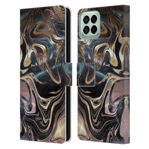 Nature Magick Luxe Gold Marble Metallic Copper Leather Book Wallet Case Cover For Samsung Galaxy M33 (2022)