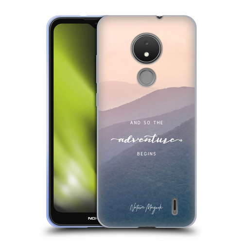Nature Magick So The Adventure Begins Quote Mountains Soft Gel Case for Nokia C21
