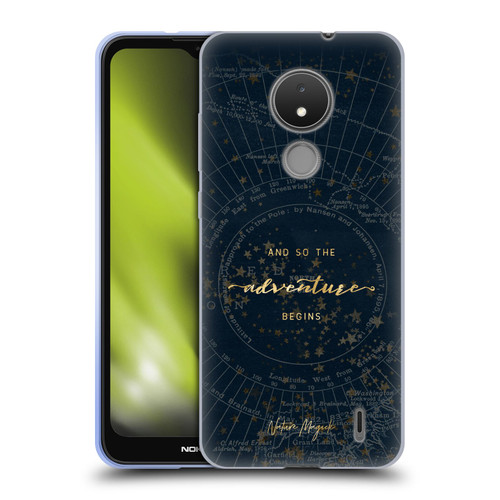 Nature Magick So The Adventure Begins Quote Star Map Soft Gel Case for Nokia C21