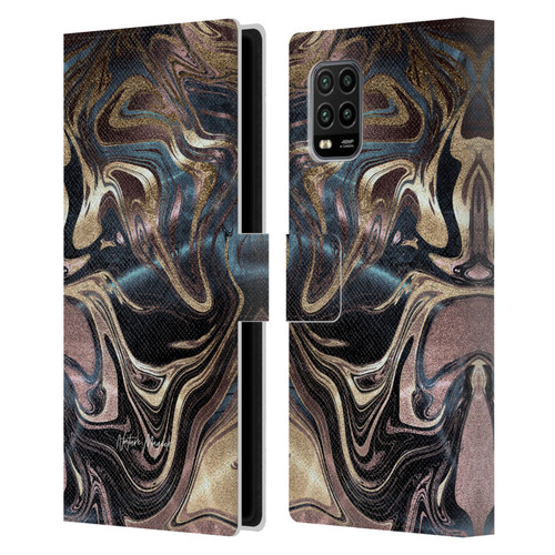 Nature Magick Luxe Gold Marble Metallic Copper Leather Book Wallet Case Cover For Xiaomi Mi 10 Lite 5G