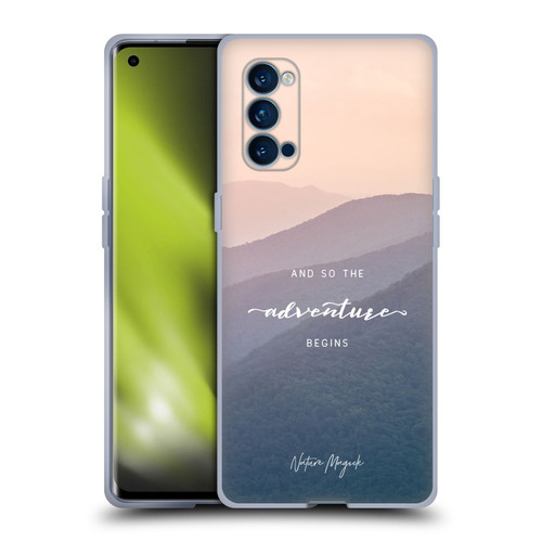Nature Magick So The Adventure Begins Quote Mountains Soft Gel Case for OPPO Reno 4 Pro 5G