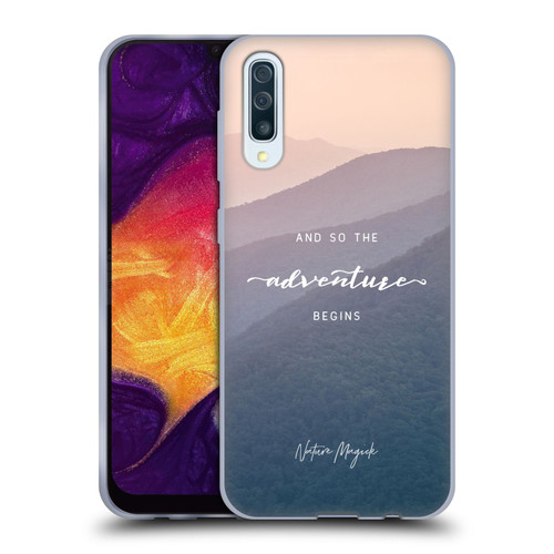 Nature Magick So The Adventure Begins Quote Mountains Soft Gel Case for Samsung Galaxy A50/A30s (2019)