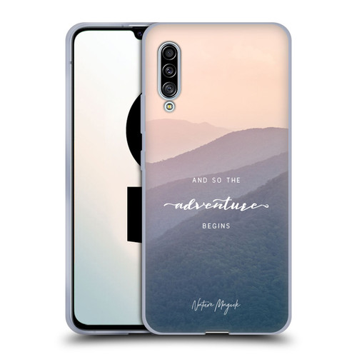 Nature Magick So The Adventure Begins Quote Mountains Soft Gel Case for Samsung Galaxy A90 5G (2019)