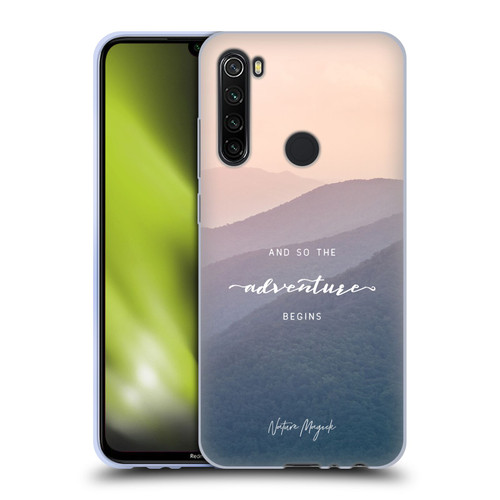 Nature Magick So The Adventure Begins Quote Mountains Soft Gel Case for Xiaomi Redmi Note 8T
