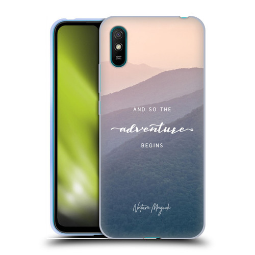 Nature Magick So The Adventure Begins Quote Mountains Soft Gel Case for Xiaomi Redmi 9A / Redmi 9AT