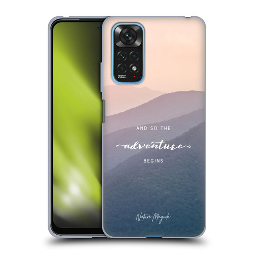 Nature Magick So The Adventure Begins Quote Mountains Soft Gel Case for Xiaomi Redmi Note 11 / Redmi Note 11S