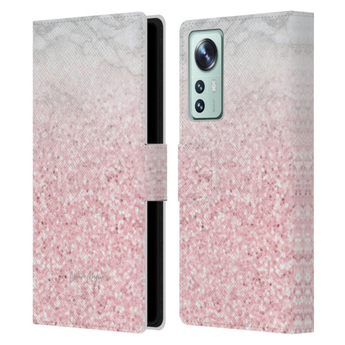 Nature Magick Rose Gold Marble Glitter Pink Sparkle 2 Leather Book Wallet Case Cover For Xiaomi 12
