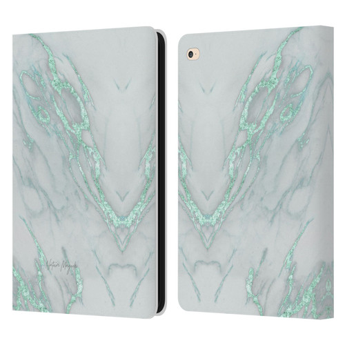 Nature Magick Marble Metallics Teal Leather Book Wallet Case Cover For Apple iPad Air 2 (2014)