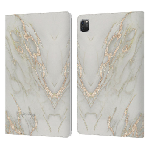 Nature Magick Marble Metallics Gold Leather Book Wallet Case Cover For Apple iPad Pro 11 2020 / 2021 / 2022