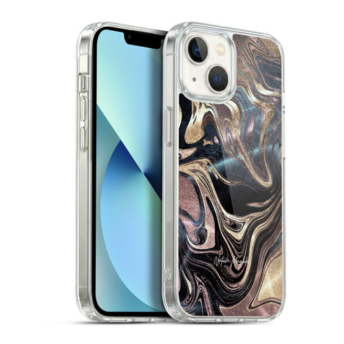 Nature Magick Luxe Gold Marble Metallic Copper Soft Gel Case for Apple iPhone 13
