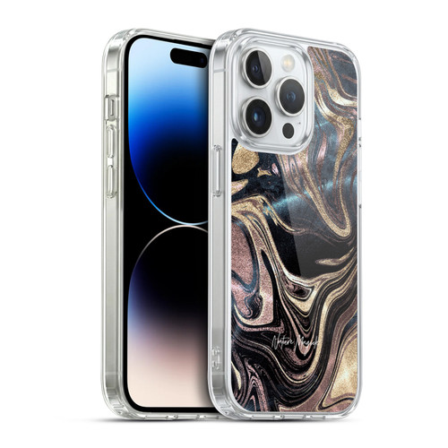 Nature Magick Luxe Gold Marble Metallic Copper Soft Gel Case for Apple iPhone 14 Pro & MagSafe