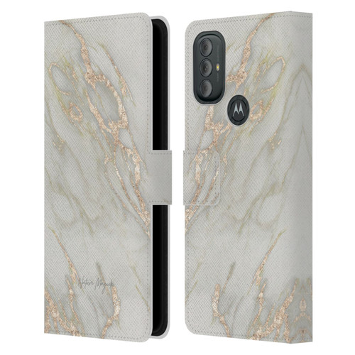 Nature Magick Marble Metallics Gold Leather Book Wallet Case Cover For Motorola Moto G10 / Moto G20 / Moto G30