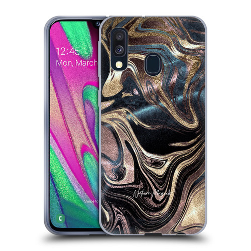 Nature Magick Luxe Gold Marble Metallic Copper Soft Gel Case for Samsung Galaxy A40 (2019)