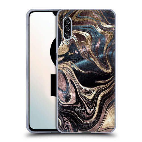 Nature Magick Luxe Gold Marble Metallic Copper Soft Gel Case for Samsung Galaxy A90 5G (2019)