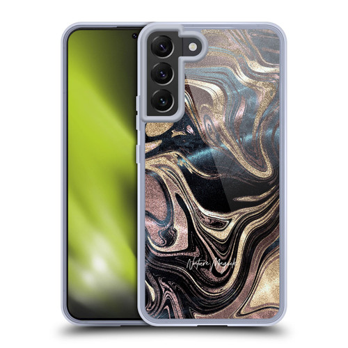 Nature Magick Luxe Gold Marble Metallic Copper Soft Gel Case for Samsung Galaxy S22+ 5G
