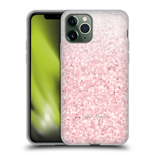 Nature Magick Rose Gold Marble Glitter Pink Sparkle 2 Soft Gel Case for Apple iPhone 11 Pro