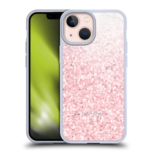 Nature Magick Rose Gold Marble Glitter Pink Sparkle 2 Soft Gel Case for Apple iPhone 13 Mini