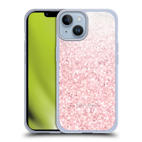 Nature Magick Rose Gold Marble Glitter Pink Sparkle 2 Soft Gel Case for Apple iPhone 14