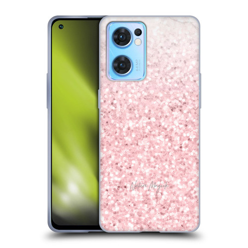 Nature Magick Rose Gold Marble Glitter Pink Sparkle 2 Soft Gel Case for OPPO Reno7 5G / Find X5 Lite