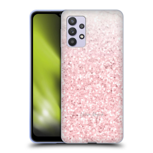 Nature Magick Rose Gold Marble Glitter Pink Sparkle 2 Soft Gel Case for Samsung Galaxy A32 5G / M32 5G (2021)