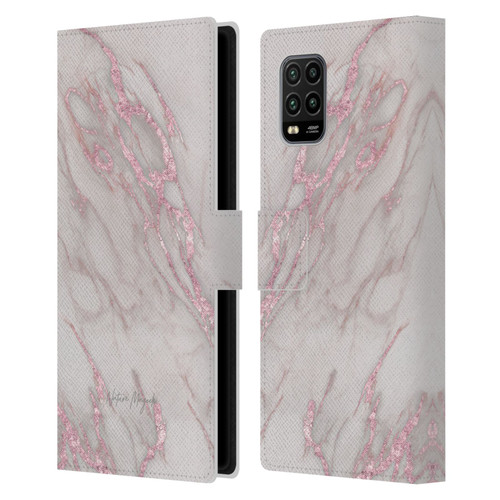 Nature Magick Marble Metallics Pink Leather Book Wallet Case Cover For Xiaomi Mi 10 Lite 5G
