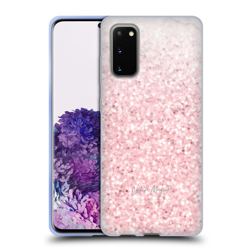 Nature Magick Rose Gold Marble Glitter Pink Sparkle 2 Soft Gel Case for Samsung Galaxy S20 / S20 5G