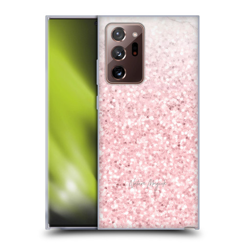 Nature Magick Rose Gold Marble Glitter Pink Sparkle 2 Soft Gel Case for Samsung Galaxy Note20 Ultra / 5G