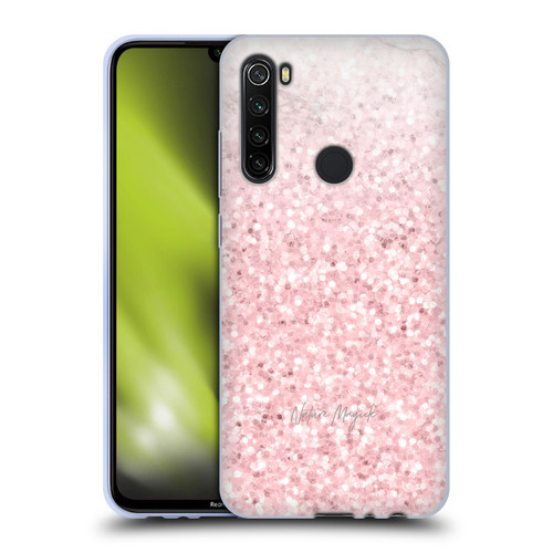 Nature Magick Rose Gold Marble Glitter Pink Sparkle 2 Soft Gel Case for Xiaomi Redmi Note 8T