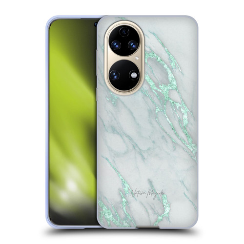 Nature Magick Marble Metallics Teal Soft Gel Case for Huawei P50