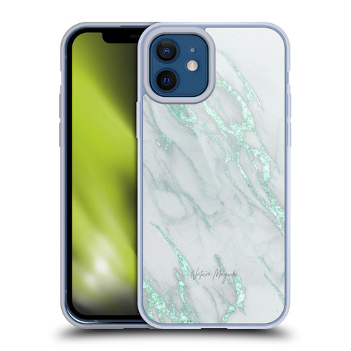 Nature Magick Marble Metallics Teal Soft Gel Case for Apple iPhone 12 / iPhone 12 Pro