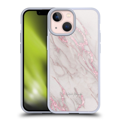 Nature Magick Marble Metallics Pink Soft Gel Case for Apple iPhone 13 Mini