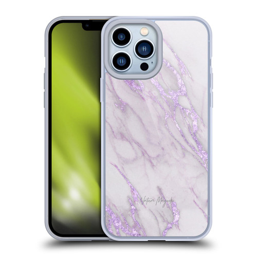 Nature Magick Marble Metallics Purple Soft Gel Case for Apple iPhone 13 Pro Max