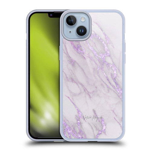 Nature Magick Marble Metallics Purple Soft Gel Case for Apple iPhone 14 Plus