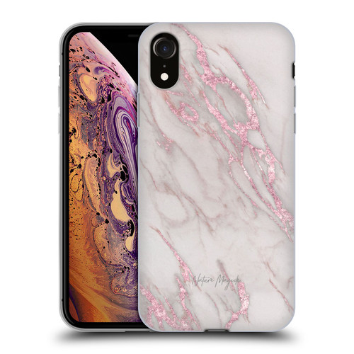 Nature Magick Marble Metallics Pink Soft Gel Case for Apple iPhone XR