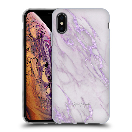 Nature Magick Marble Metallics Purple Soft Gel Case for Apple iPhone XS Max