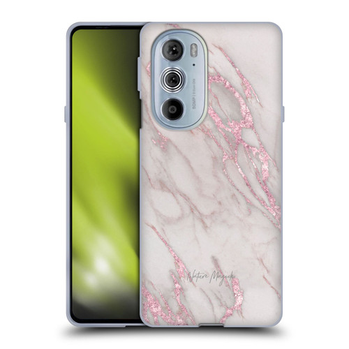 Nature Magick Marble Metallics Pink Soft Gel Case for Motorola Edge X30