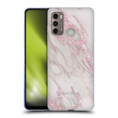 Nature Magick Marble Metallics Pink Soft Gel Case for Motorola Moto G60 / Moto G40 Fusion