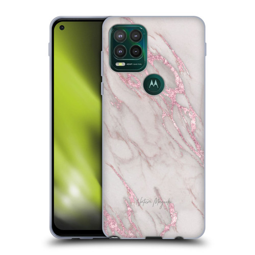 Nature Magick Marble Metallics Pink Soft Gel Case for Motorola Moto G Stylus 5G 2021