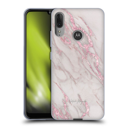 Nature Magick Marble Metallics Pink Soft Gel Case for Motorola Moto E6 Plus