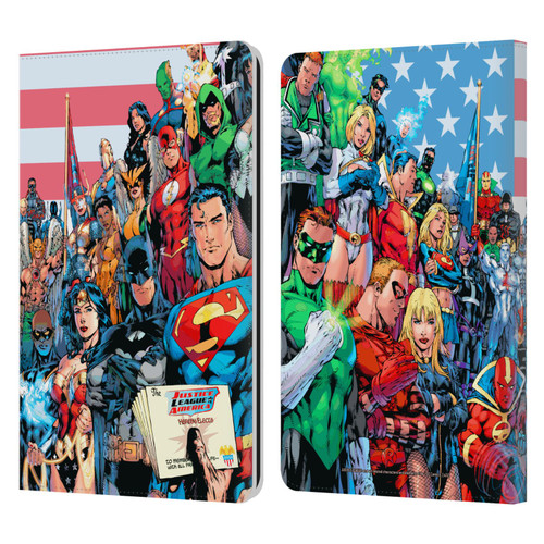 Justice League DC Comics Comic Book Covers Of America #1 Leather Book Wallet Case Cover For Amazon Kindle Paperwhite 1 / 2 / 3