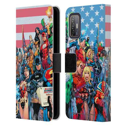 Justice League DC Comics Comic Book Covers Of America #1 Leather Book Wallet Case Cover For HTC Desire 21 Pro 5G