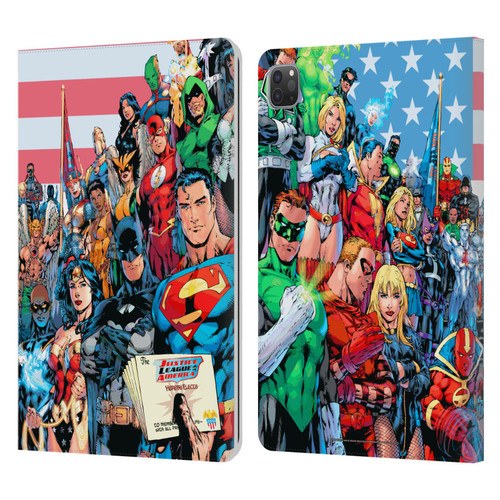 Justice League DC Comics Comic Book Covers Of America #1 Leather Book Wallet Case Cover For Apple iPad Pro 11 2020 / 2021 / 2022