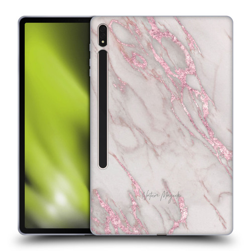 Nature Magick Marble Metallics Pink Soft Gel Case for Samsung Galaxy Tab S8 Plus