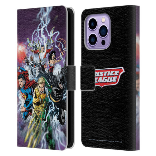 Justice League DC Comics Comic Book Covers New 52 #15 Leather Book Wallet Case Cover For Apple iPhone 14 Pro Max