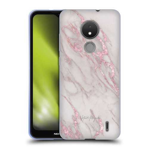 Nature Magick Marble Metallics Pink Soft Gel Case for Nokia C21