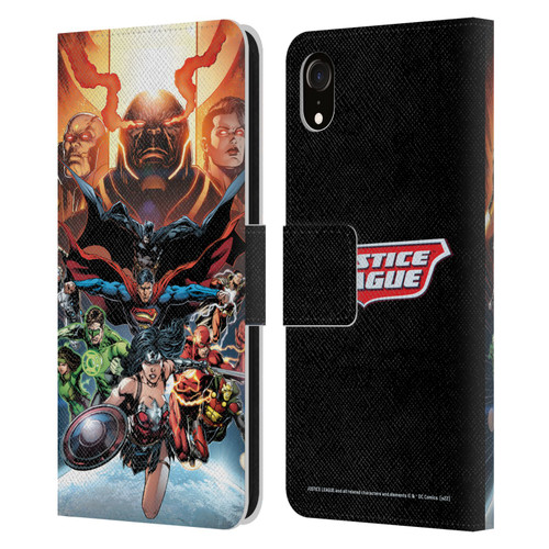 Justice League DC Comics Comic Book Covers #10 Darkseid War Leather Book Wallet Case Cover For Apple iPhone XR