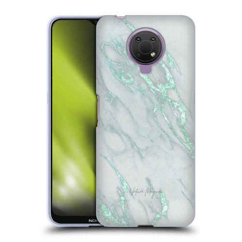 Nature Magick Marble Metallics Teal Soft Gel Case for Nokia G10